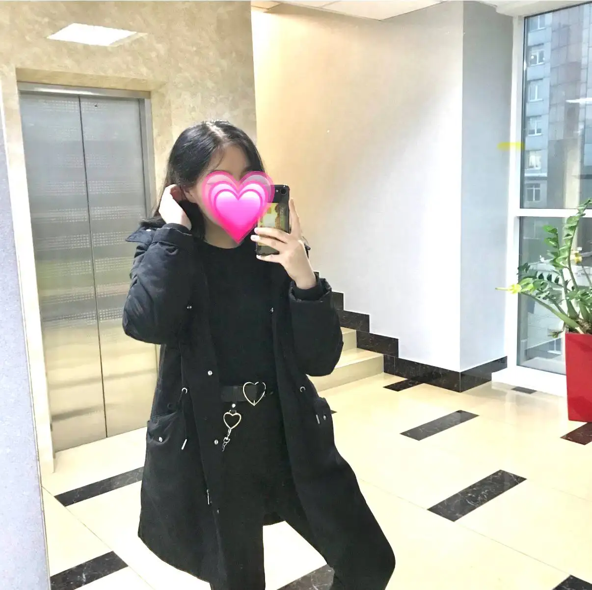 Продам весеннюю тканевую куртку-парку H&M черного цвета - Верхняя одежда (Одежда) в Владивосток