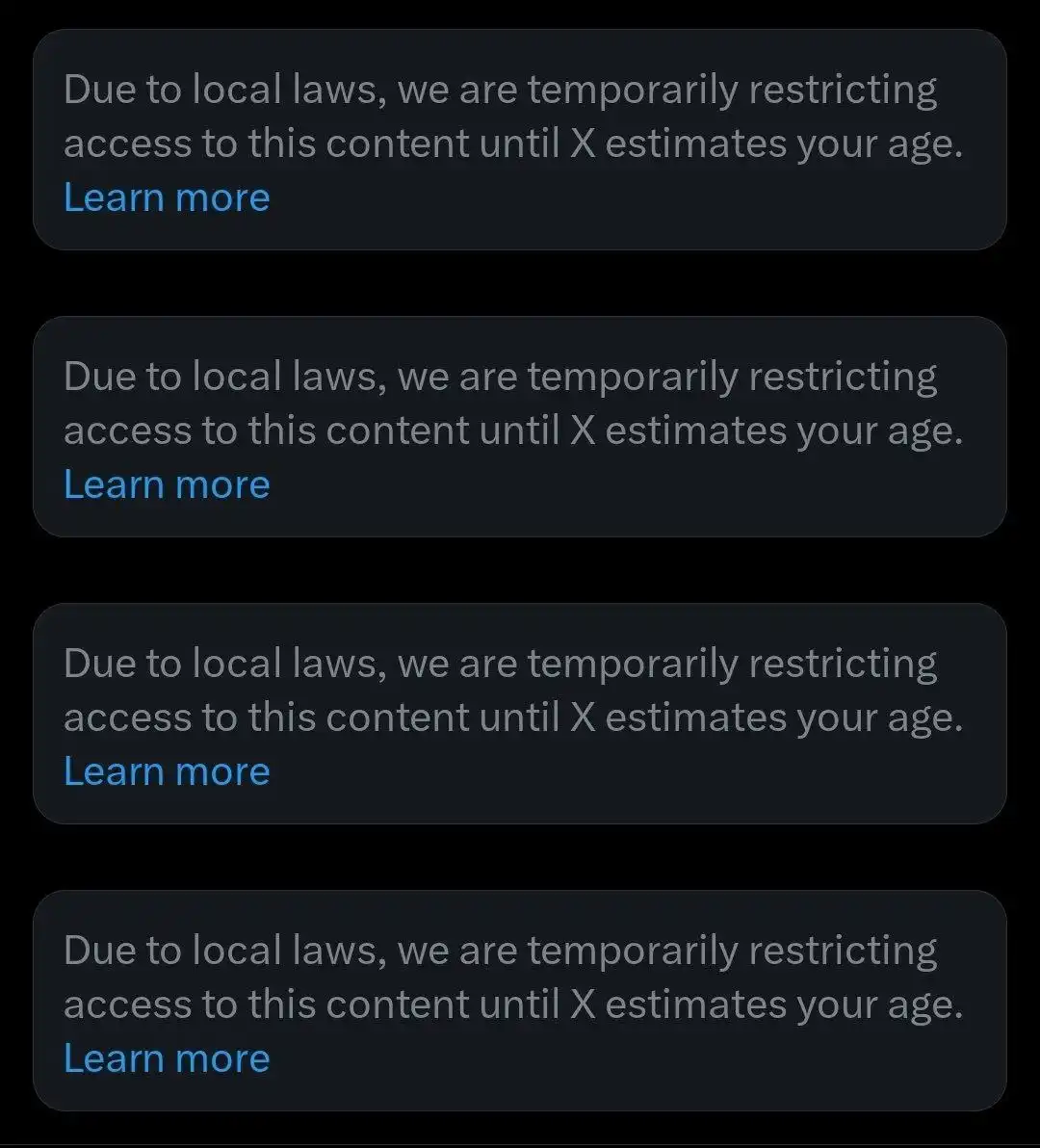 Лента соцсети X в Европе без подтверждения возраста