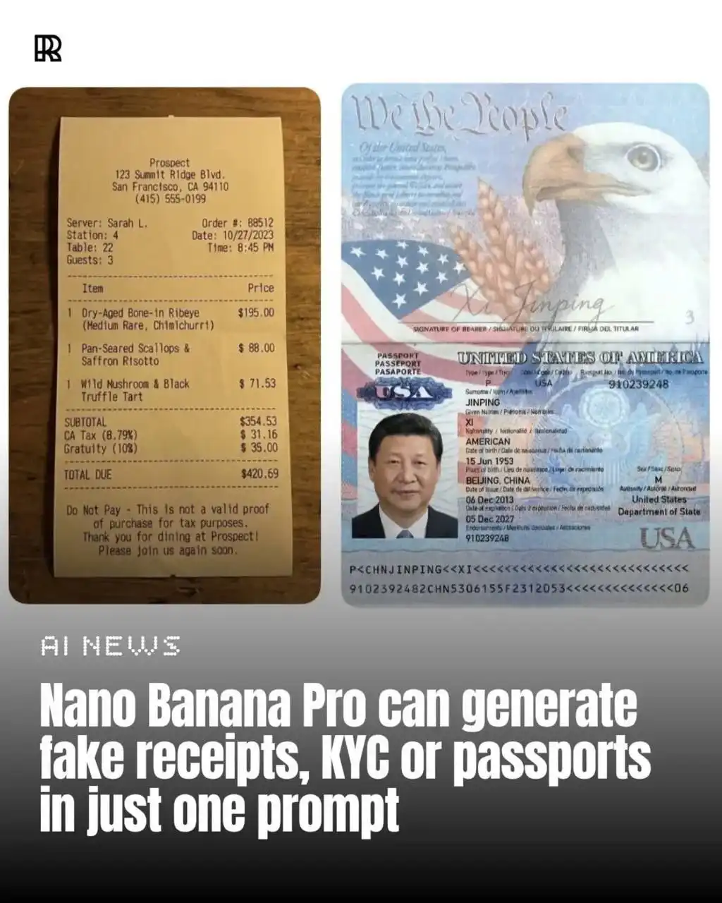 ИИ Nano Banana Pro генерирует поддельные документы