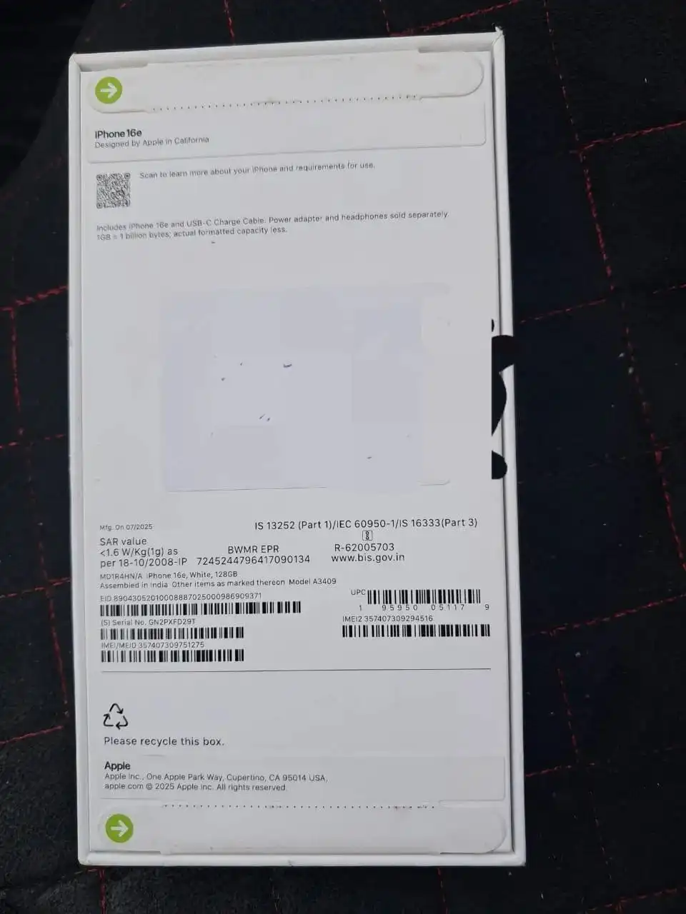 Продам iPhone 16 E