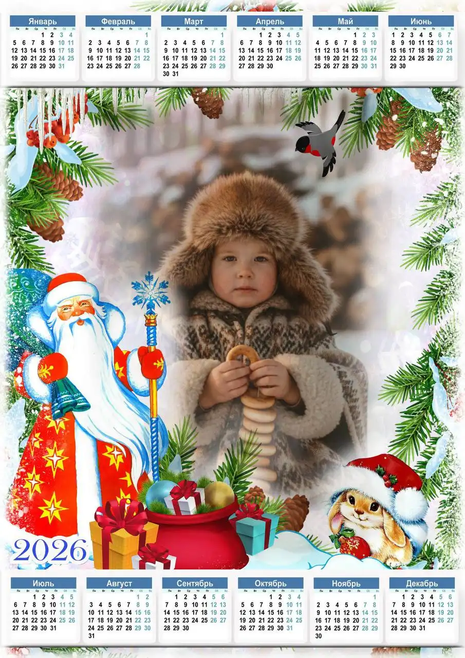 Новогодние фотографии и календари 2026