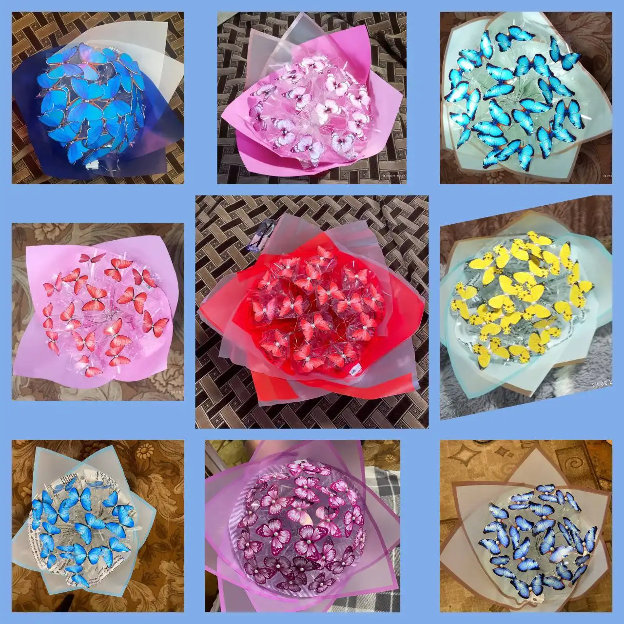 Букеты из бабочек и сердечек с подсветкой для мероприятий - Флористика и декор (Услуги) в Саратов