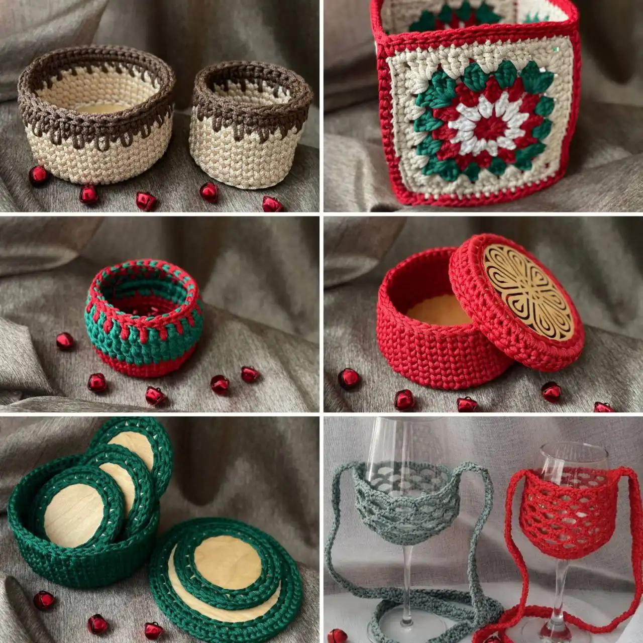 Вязаные корзиночки, сумочки и мочалки на заказ