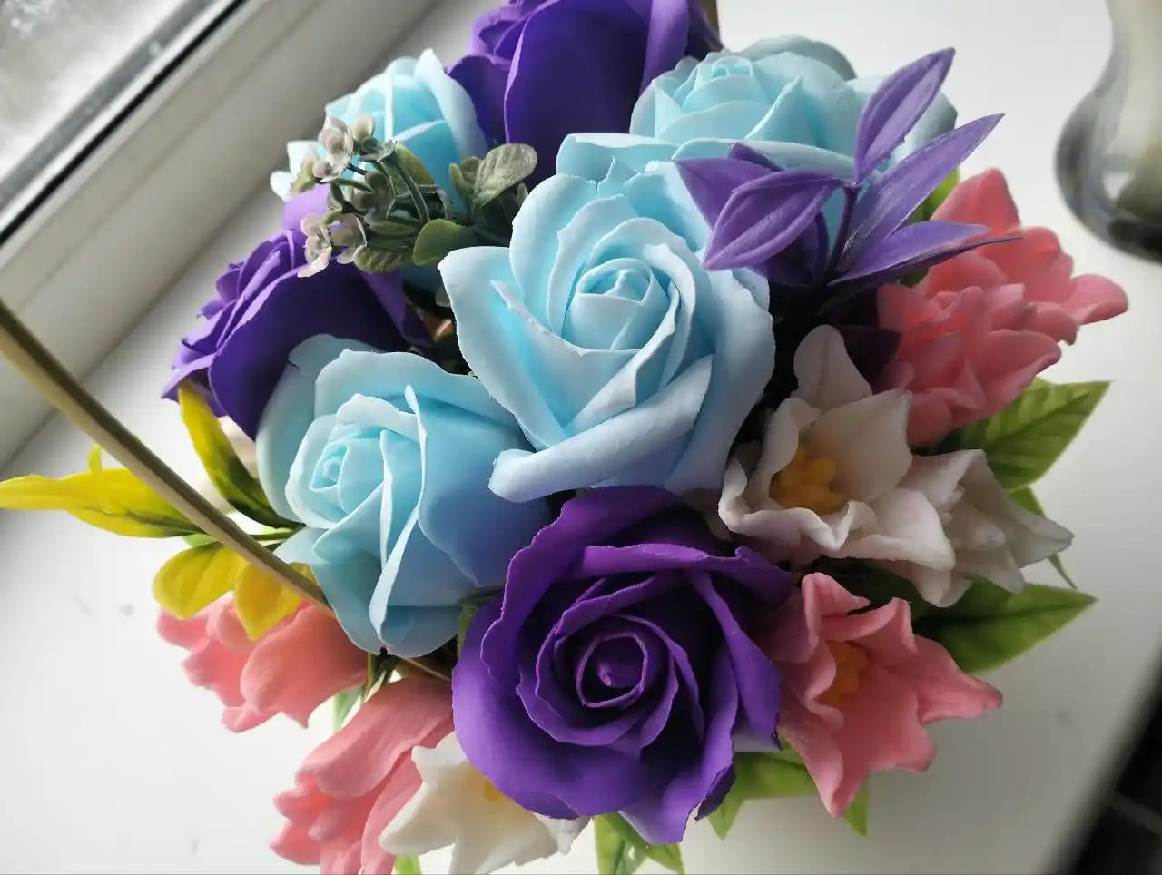 Букет из мыльных роз ко дню матери