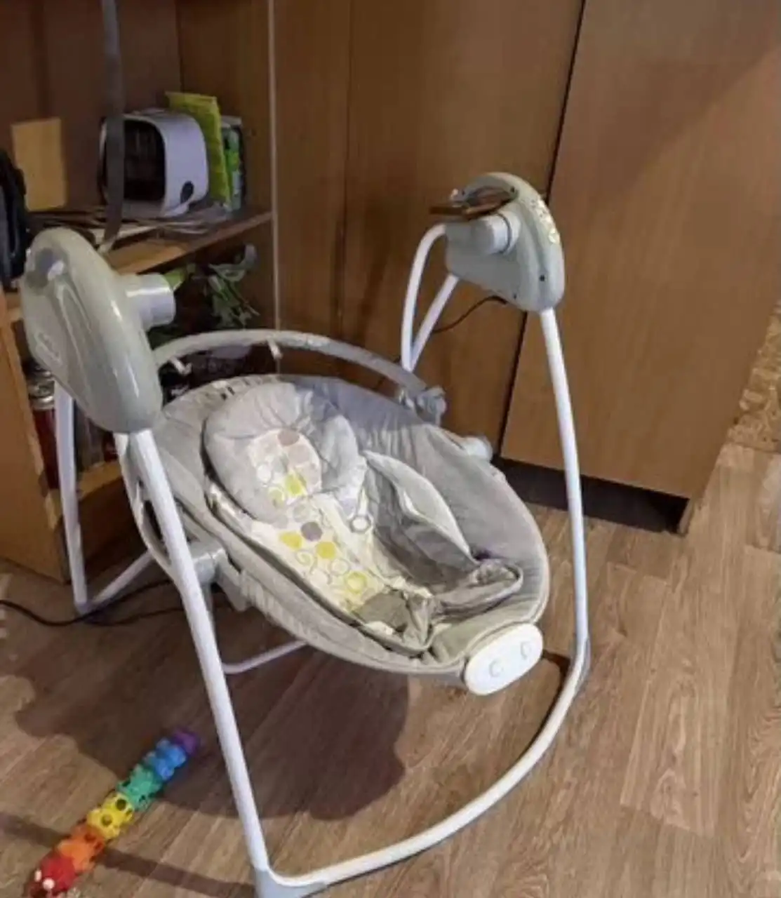 Электрокачели/шезлонг 2 в 1 с вибрацией и музыкой