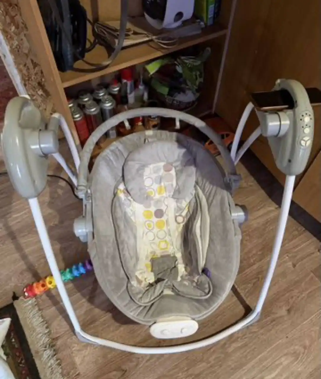 Электрокачели/шезлонг 2 в 1 с вибрацией и музыкой