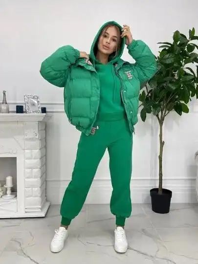 Спортивный костюм тройка на флисе с курткой