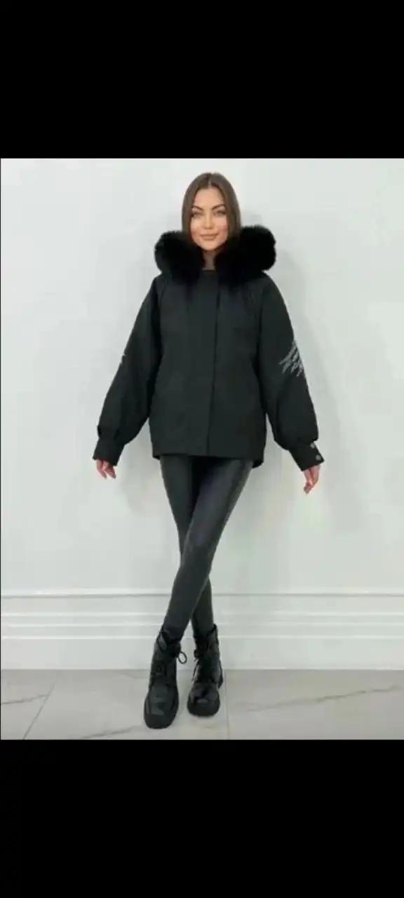 Куртка натуральная подстёжка кролик и опушка песец - Верхняя одежда (Одежда) в Барнаул
