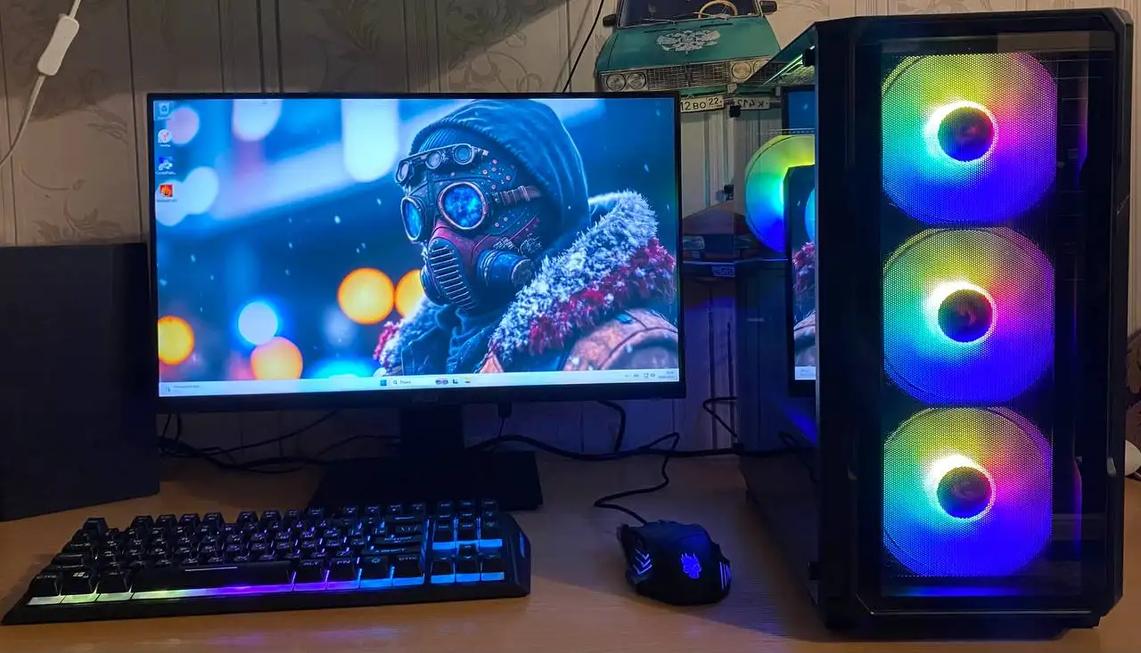 Игровой компьютер в сборе с монитором - Компьютеры и комплектующие (Электроника) в Барнаул