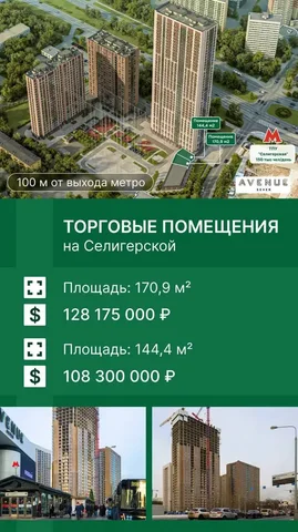 Продажа торговых помещений на Селигерской с доходностью более 50% - Недвижимость в Москва