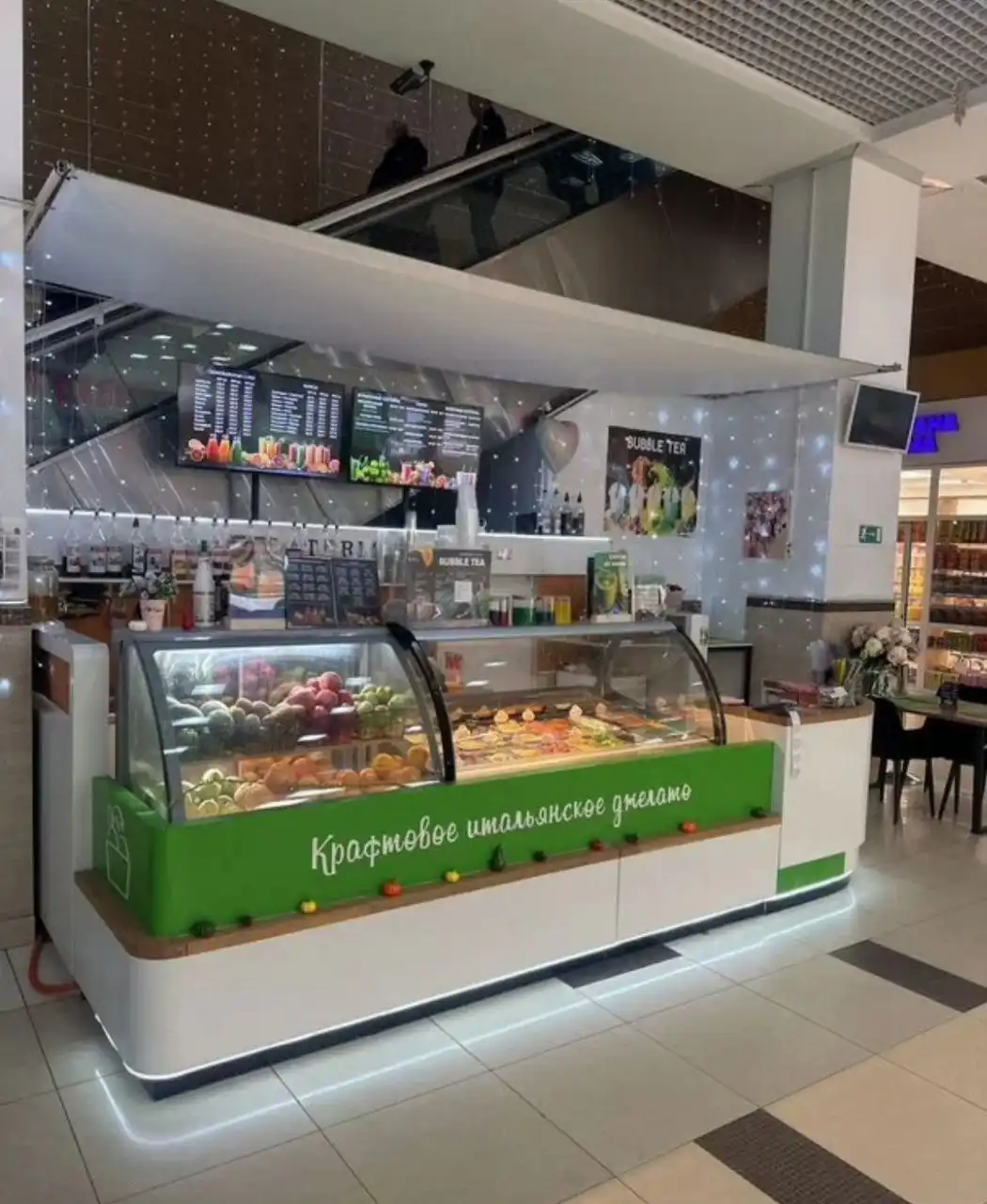 Продажа готового бизнеса: торговый остров 8 кв.м по продаже соков, кофе и мороженого в ТЦ Орех - Торговый остров/фуд-корт (Готовый бизнес и оборудование) в Орехово-Зуево