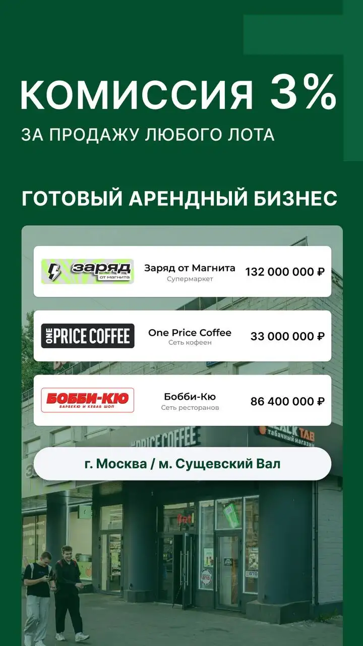 Продажа коммерческих помещений в торговой галерее на Сущёвском Валу - Коммерческая (Недвижимость) в Москва