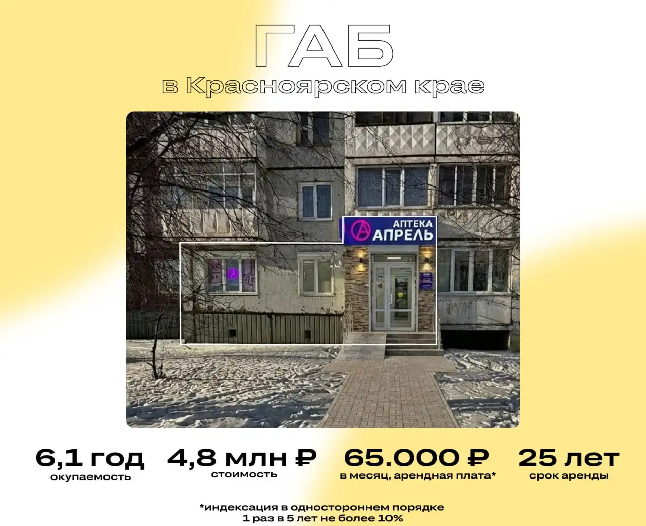 Коммерческая недвижимость в Красноярском крае с арендатором Апрель - Коммерческая (Недвижимость) в Красноярск