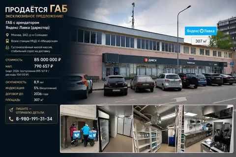 Продажа ГАБ с арендатором Яндекс Лавка - Недвижимость в Москва