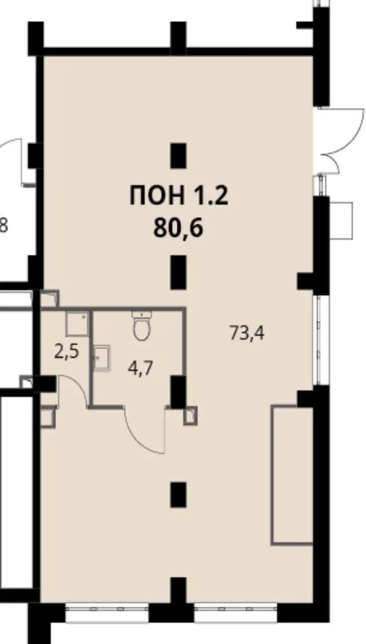 Аренда коммерческого помещения 80.6 м² в ЖК Южная Битца - Коммерческая недвижимость (Недвижимость) в Москва