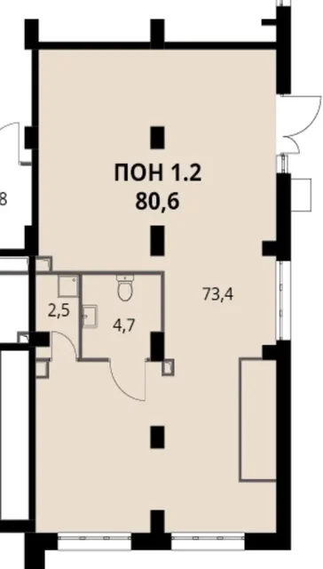 Аренда коммерческого помещения 80.6 м² в ЖК Южная Битца - Недвижимость в Москва