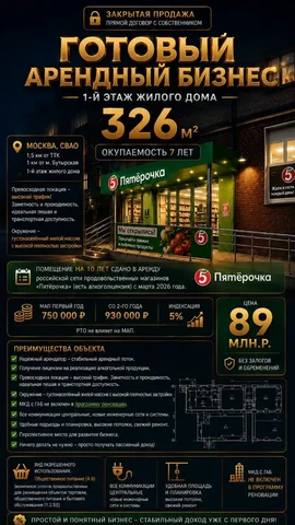 Продажа ГАБ с Пятёрочкой в Москве - Особняк в Москва