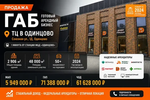 Продажа готового арендного бизнеса (ГАБ) в Одинцово - частное объявление в Одинцово