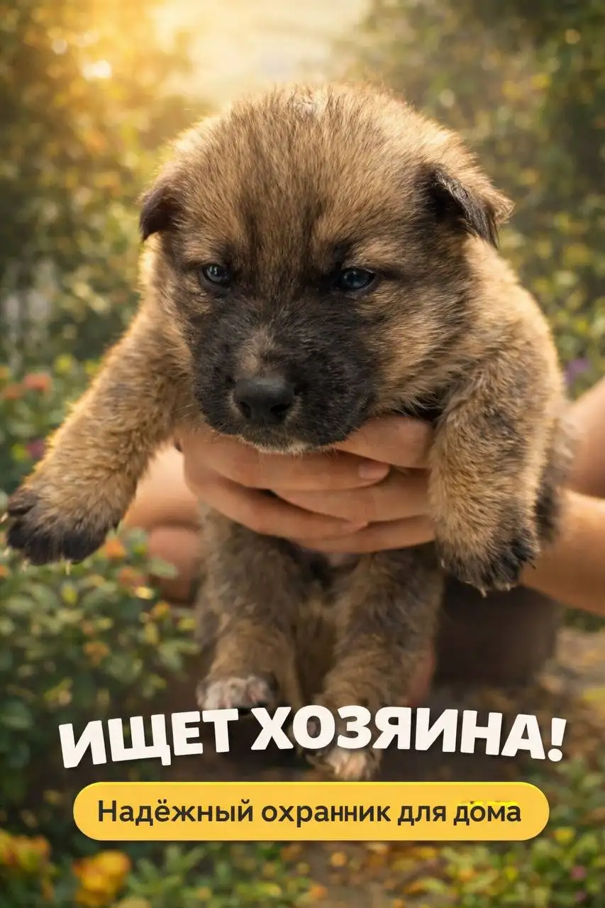 Щенок метис овчарки нуждается в спасении и заботе - Собаки (Животные) в Симферополь