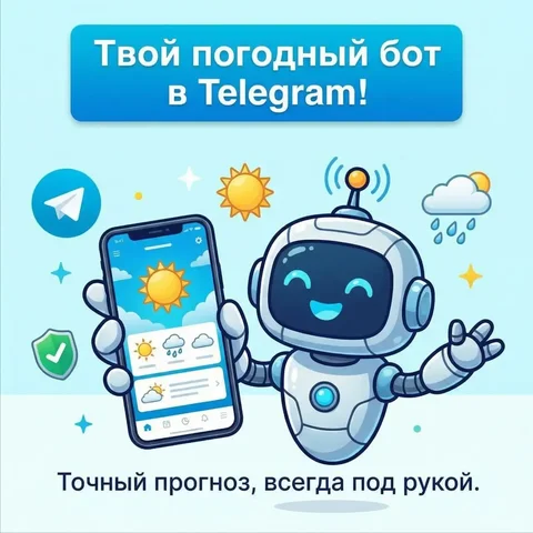 Прогноз погоды в Крыму через Telegram-бота - частное объявление в Симферополь
