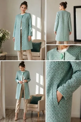 Продаю женское легкое пальто мятного цвета 42-44 - частное объявление в Симферополь