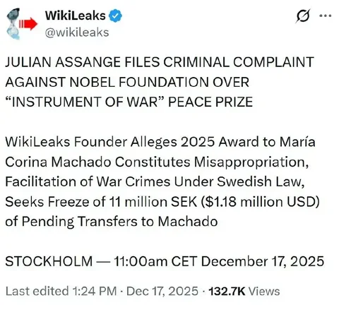 Сообщение о жалобе Джулиана Ассанжа на Нобелевский фонд - Разное + Реклама в Новокузнецк