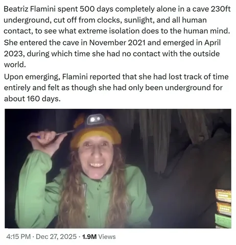 Эксперимент Беатрис Фламини: 500 дней в полной изоляции - частное объявление в Новокузнецк