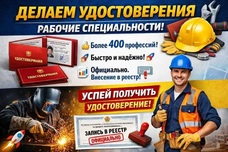 Изготовление корочек и удостоверений рабочих специальностей - Образовательные услуги (Услуги) в Новокузнецк