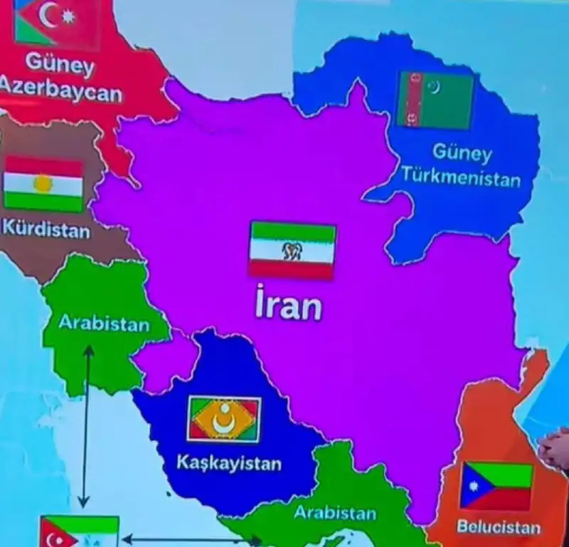 Политическая карта Ирана и Азербайджана - Барахолка в Новокузнецк