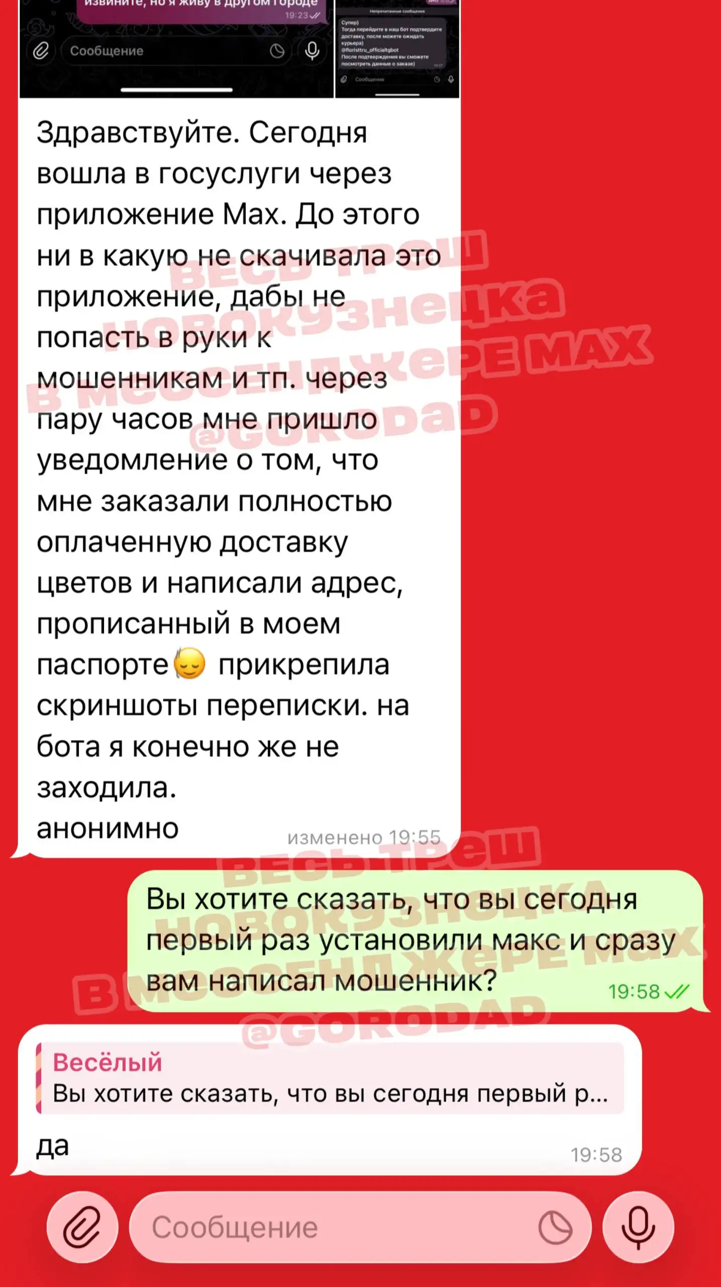 Мошенники в мессенджере MAX - Услуги в Новокузнецк