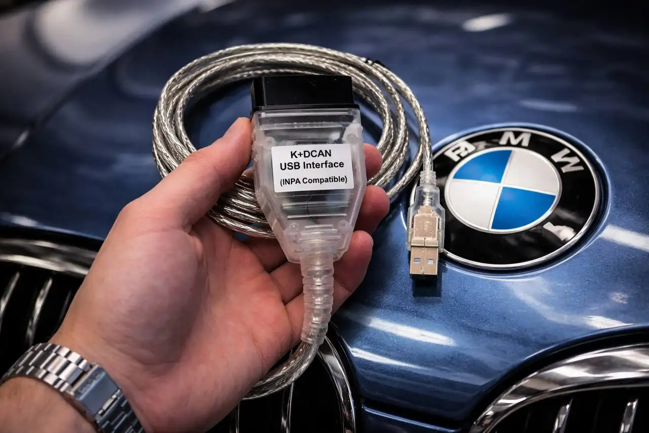 Диагностический кабель K+DCAN для BMW с переключателем - Запчасти (Авто) в Нижний Новгород