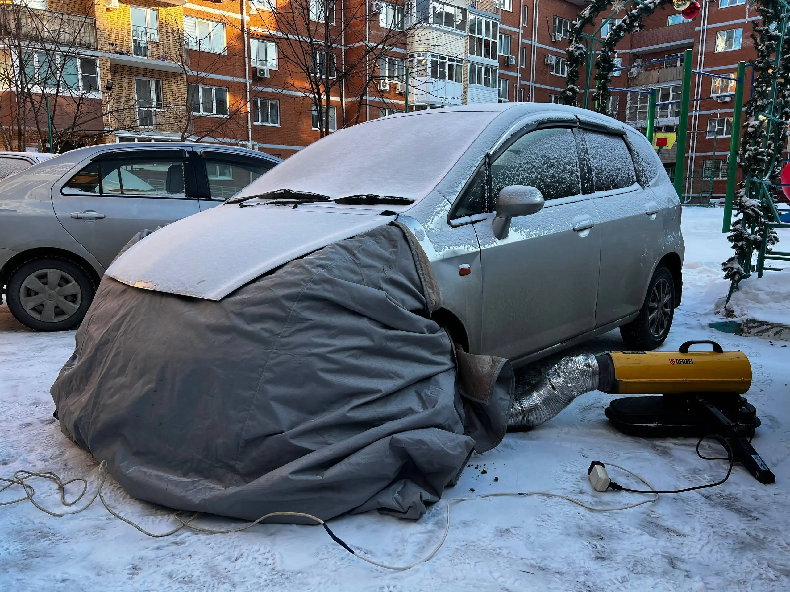 Отогрев авто