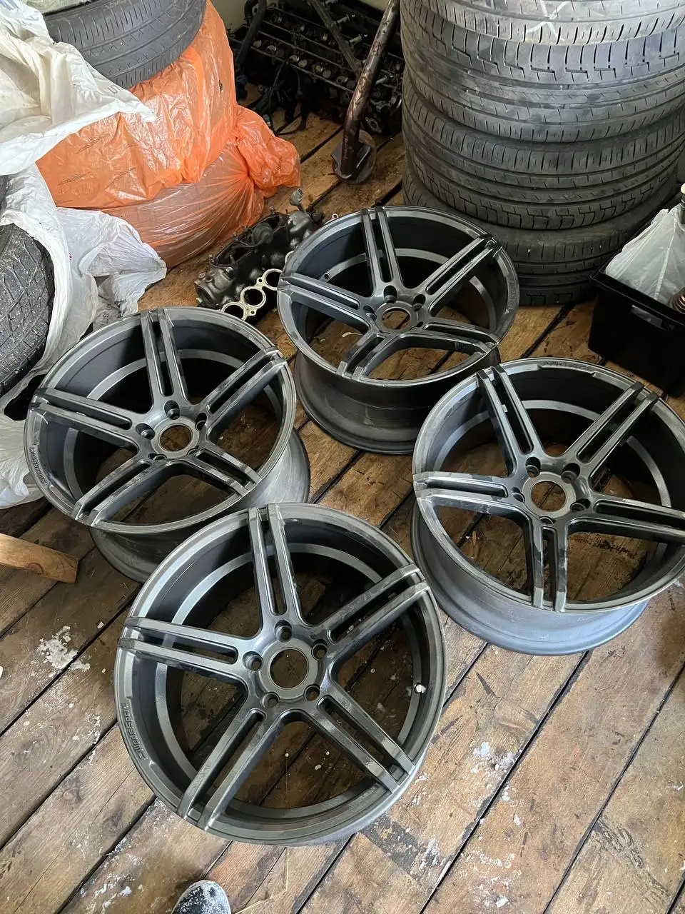 Продажа дисков Weds sport R18 после окраса порошковой краской - Запчасти (Авто) в Хабаровск