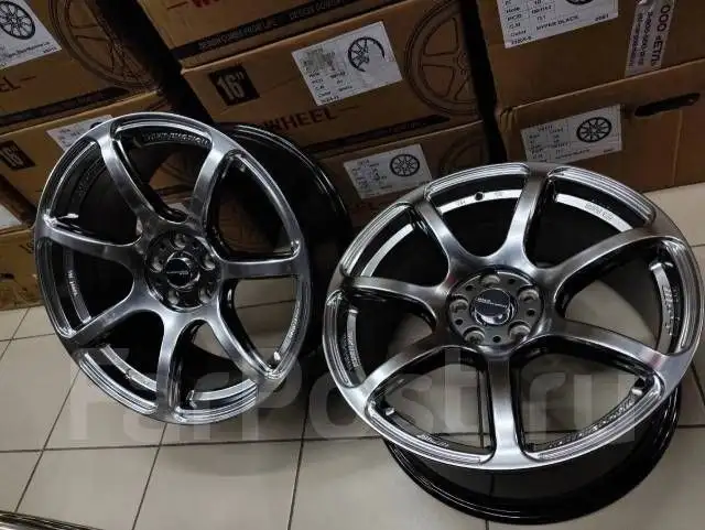 Продам диски Work 5*114 R17 б/у с резиной лето и зима - Диски и шины (Запчасти) в Хабаровск