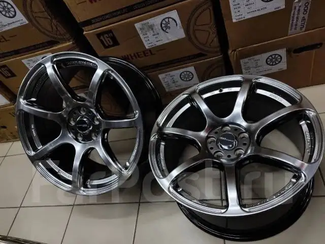 Продам диски Work 5*114 R17 с зимней резиной 225/50/17 - Диски и шины (Запчасти) в Хабаровск