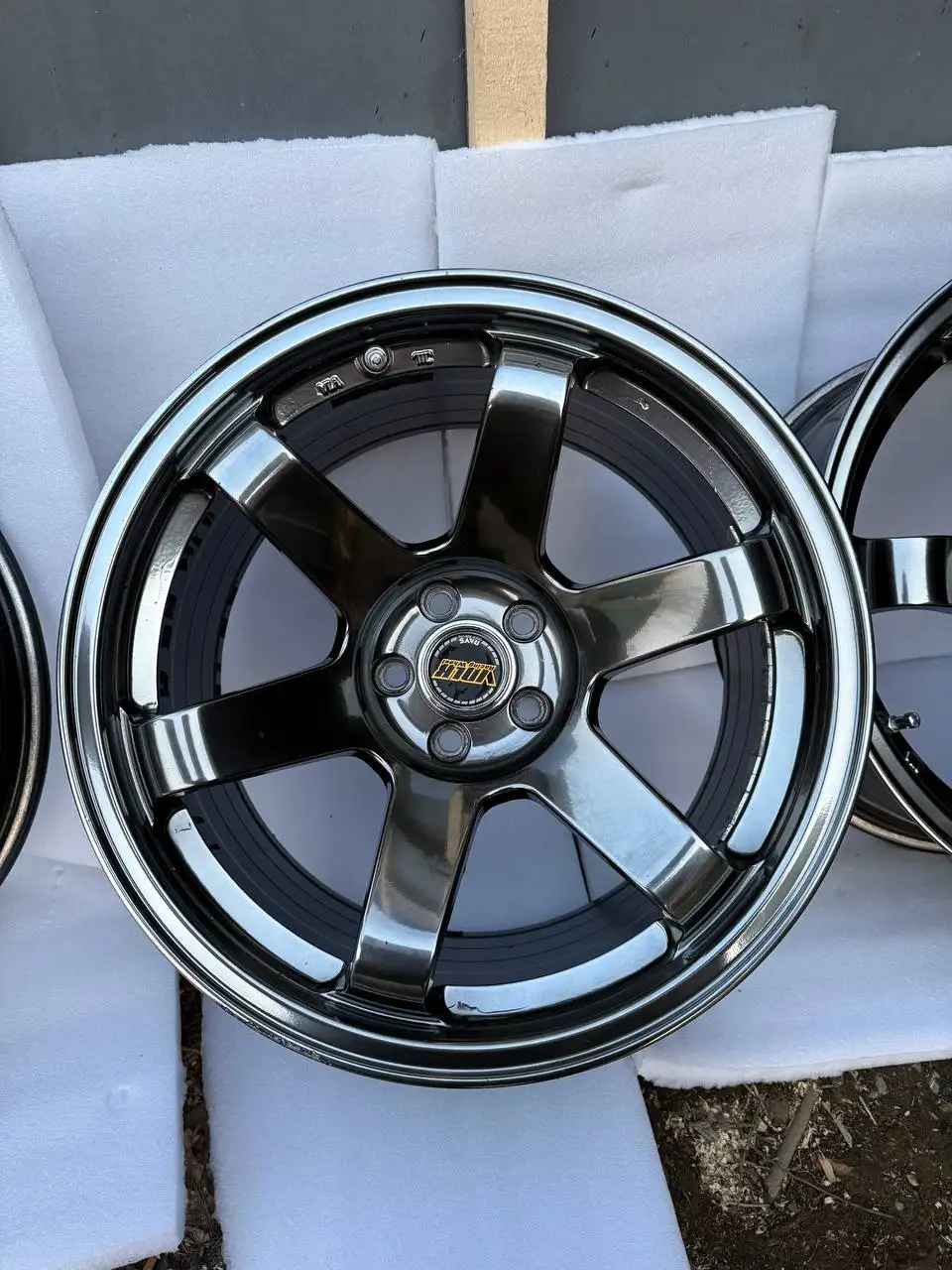 Комплект дисков RAYS Volk Racing TE37 с повреждениями - Диски (Запчасти) в Хабаровск