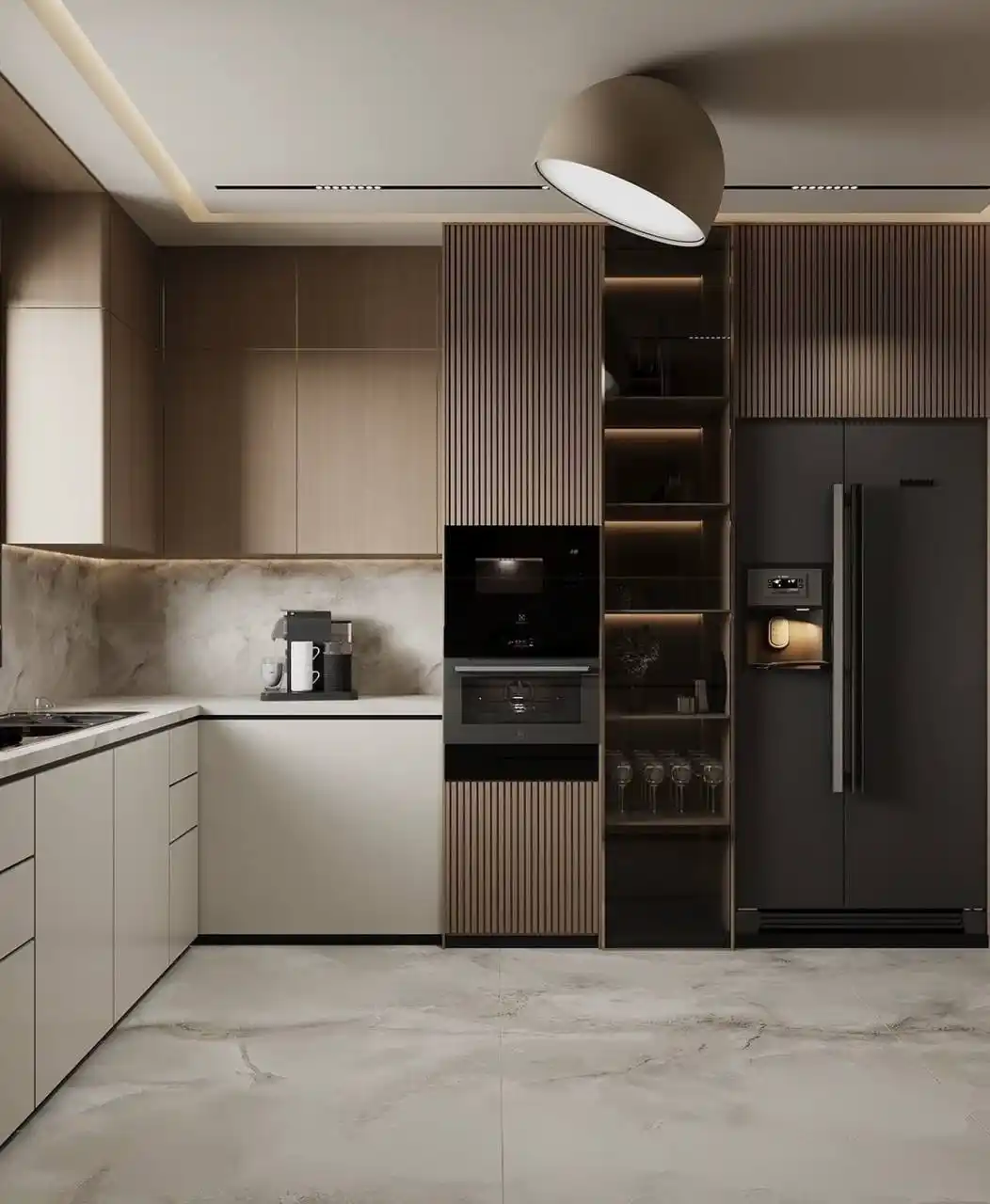 Уникальный интерьер с корпусной мебелью