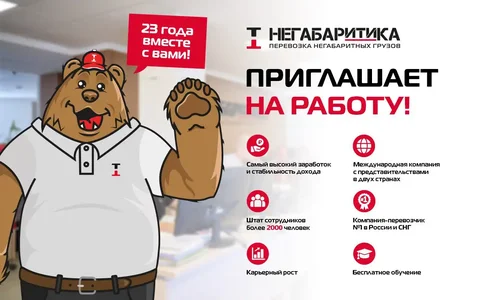 Вакансии в компании 'НЕГАБАРИТИКА': диспетчер и водители-экспедиторы категории Е - Транспорт, логистика, ВЭД в Казань