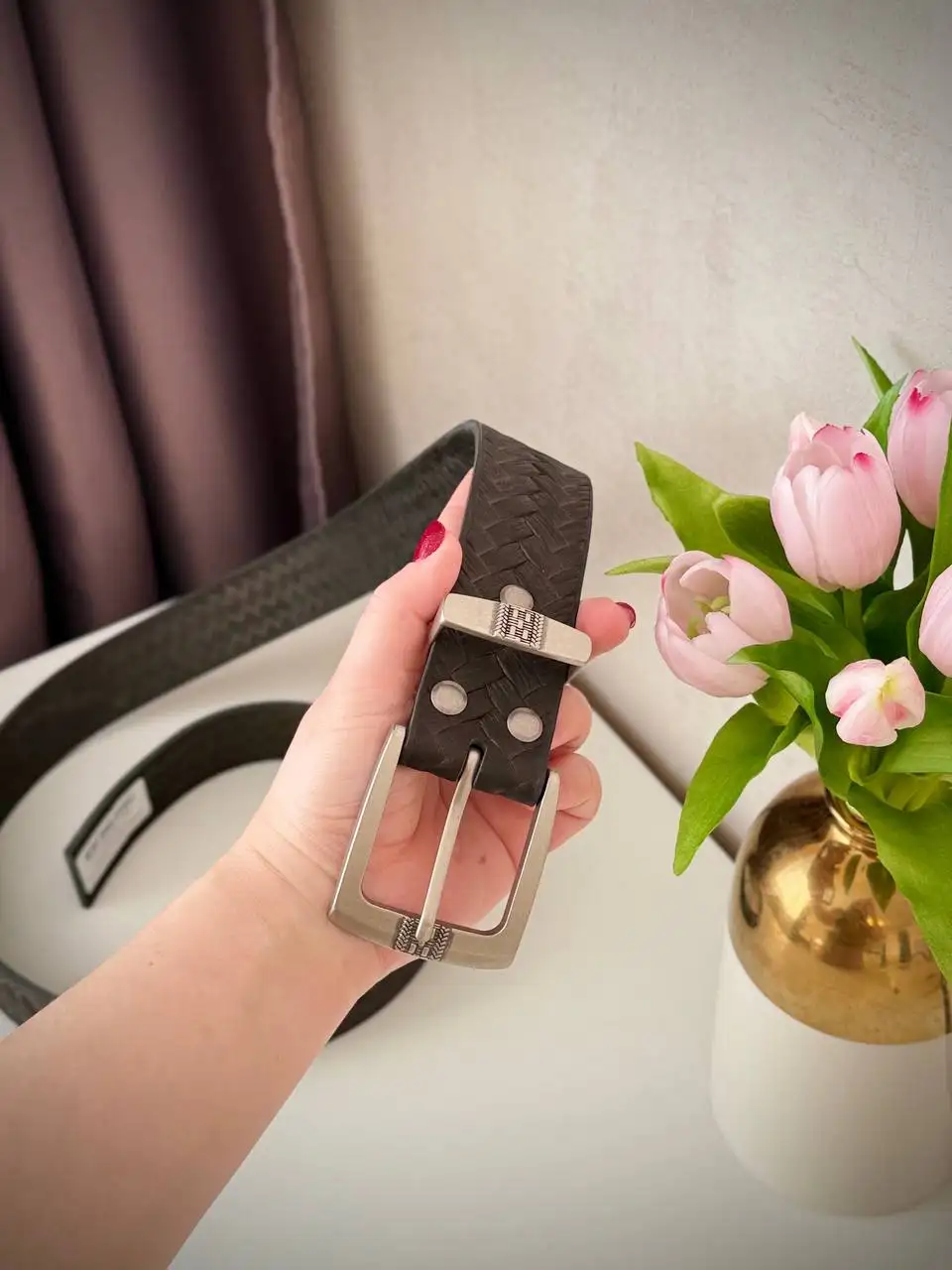 Ремни из натуральной кожи с гравировкой на коробке - Аксессуары (Барахолка) в Чебоксары