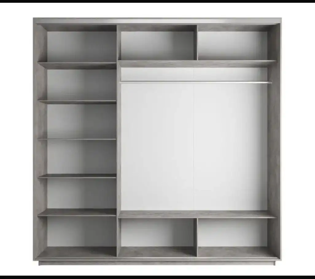 Шкаф купе 3х дверный белый матовый с зеркалом