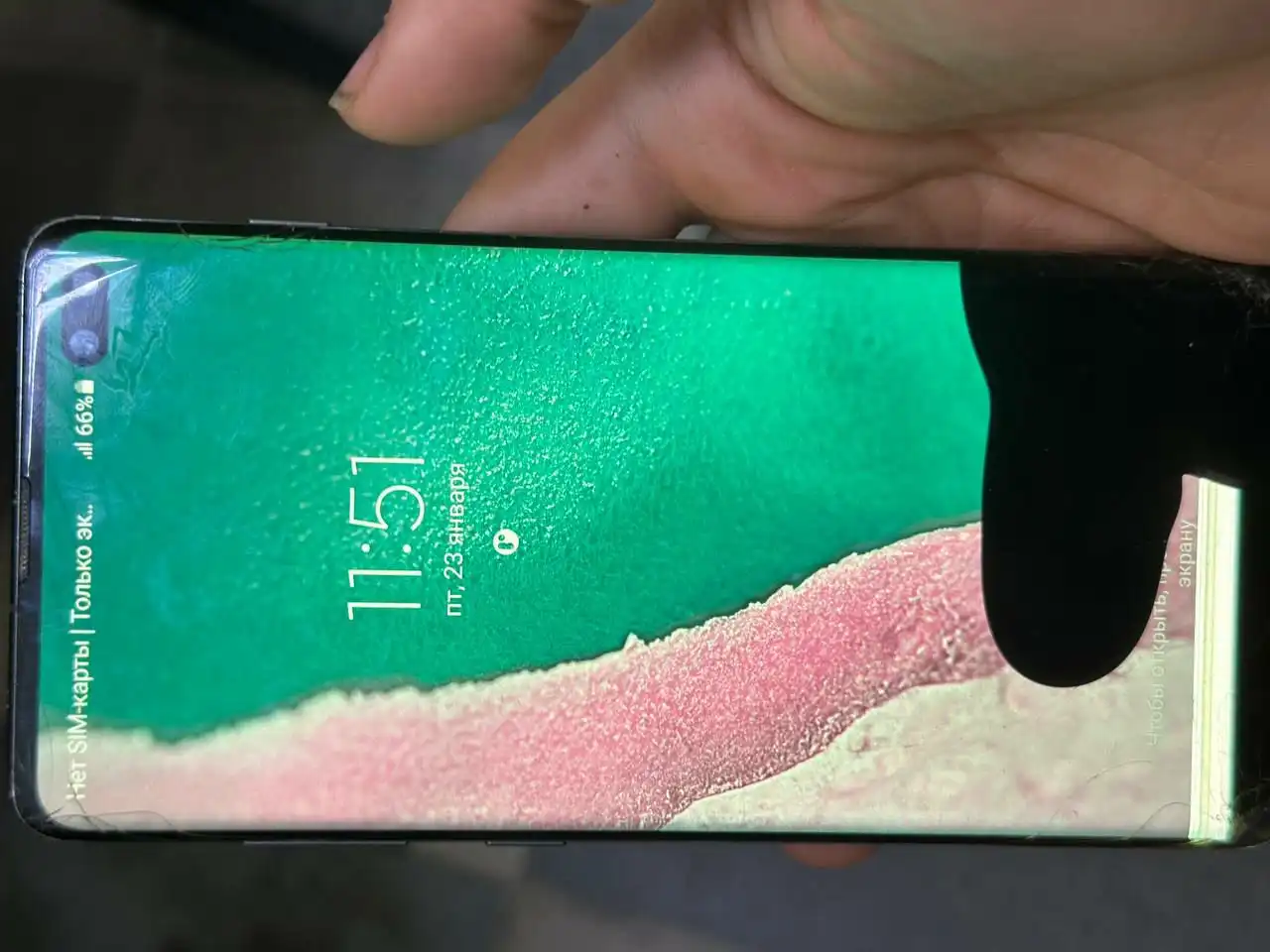 Samsung Galaxy S10+ 8/128 с разбитой матрицей - Смартфоны (Электроника) в Волгоград