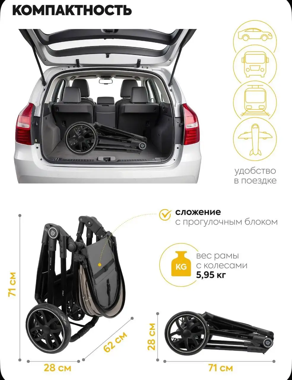 Продам коляску 3 в 1 трансформер - Детские коляски (Товары для детей) в Волгоград