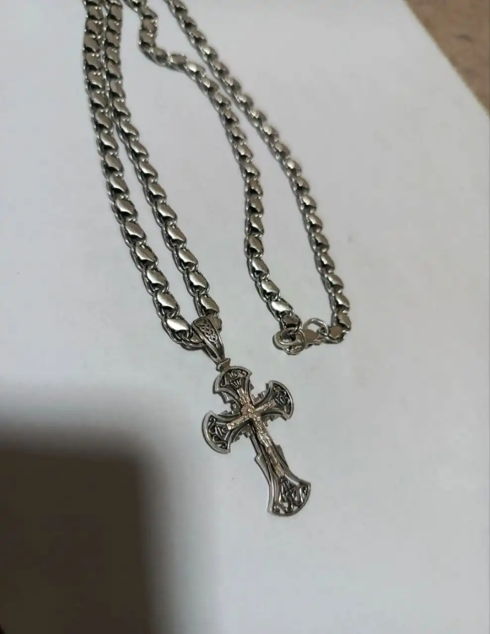 Продам цепочку с крестиком из серебра 925
