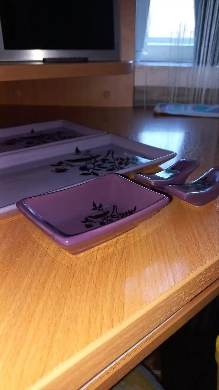 Керамические блюдца и соусник для суши/роллов