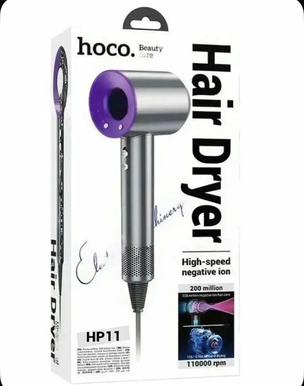 Высокоскоростной фен с отрицательной ионизацией Hoco HP11 Plus - Бытовая техника для волос (Электроника) в Хабаровск