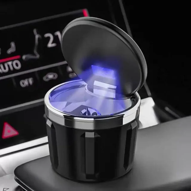 Портативная автомобильная пепельница с крышкой и синей светодиодной подсветкой - Квадроциклы в Хабаровск