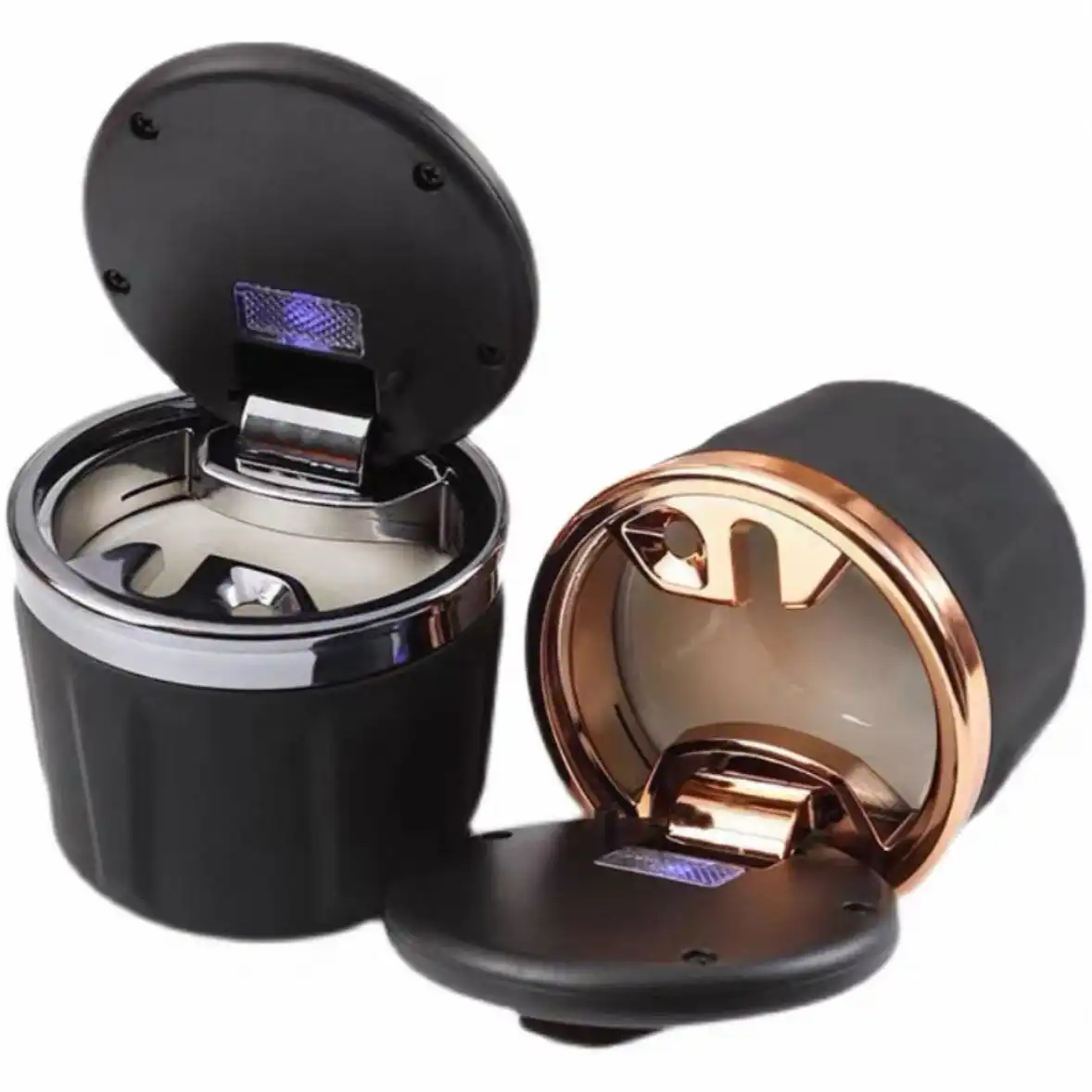 Портативная автомобильная пепельница с крышкой и синей светодиодной подсветкой - Аксессуары (Авто) в Хабаровск