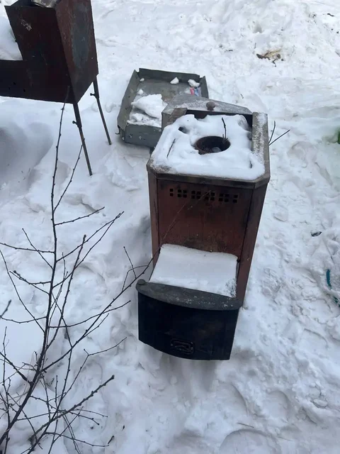 Печка банная с баком для воды и трубами - Печи и камины в Хабаровск