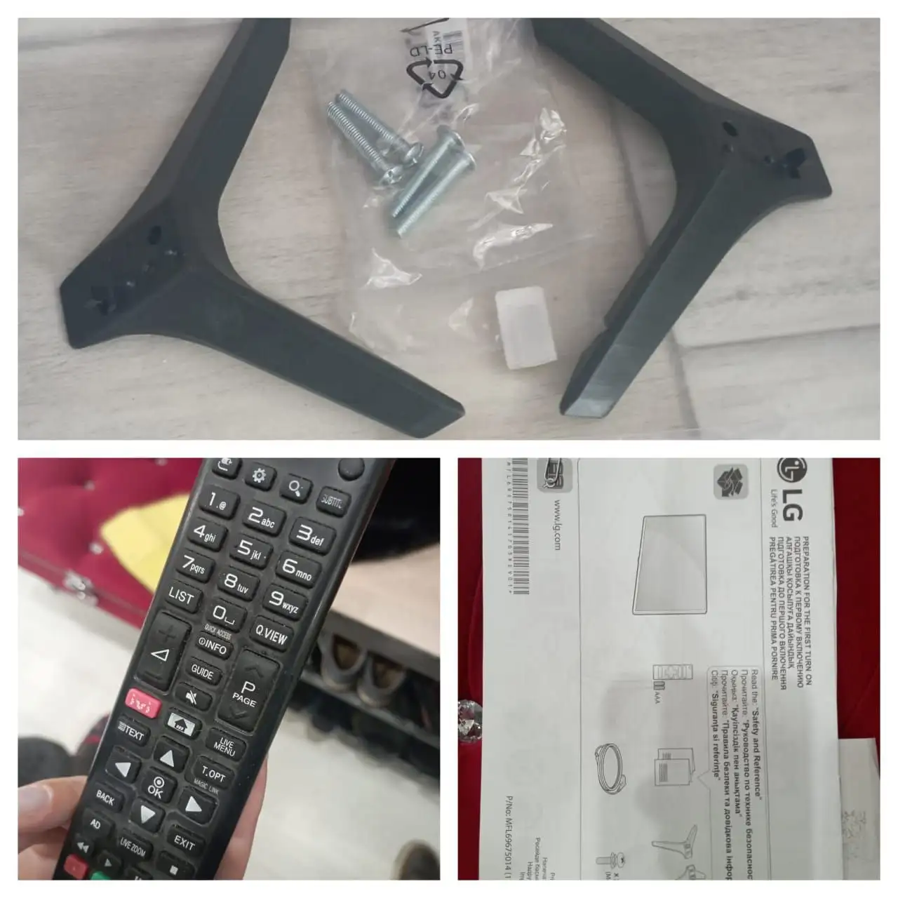 Подставка под телевизор LG с инструкцией и пультом - Мебель (Для дома и дачи) в Березовка