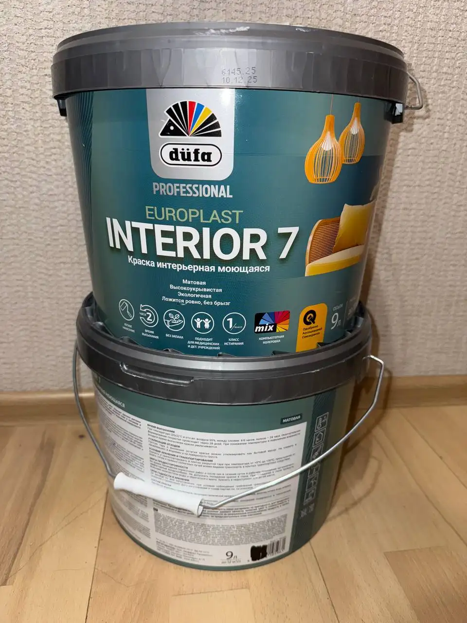 Продам краску Dufa Europlast 7 Interior, цвет капучино, 9 литров - Строительные материалы (Для дома и дачи) в Хабаровск